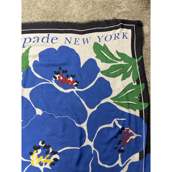 Kate Spade Springtime Bloom Modal Square Scarf 46" x 46"  NWT $98 - Picture 8 of 11